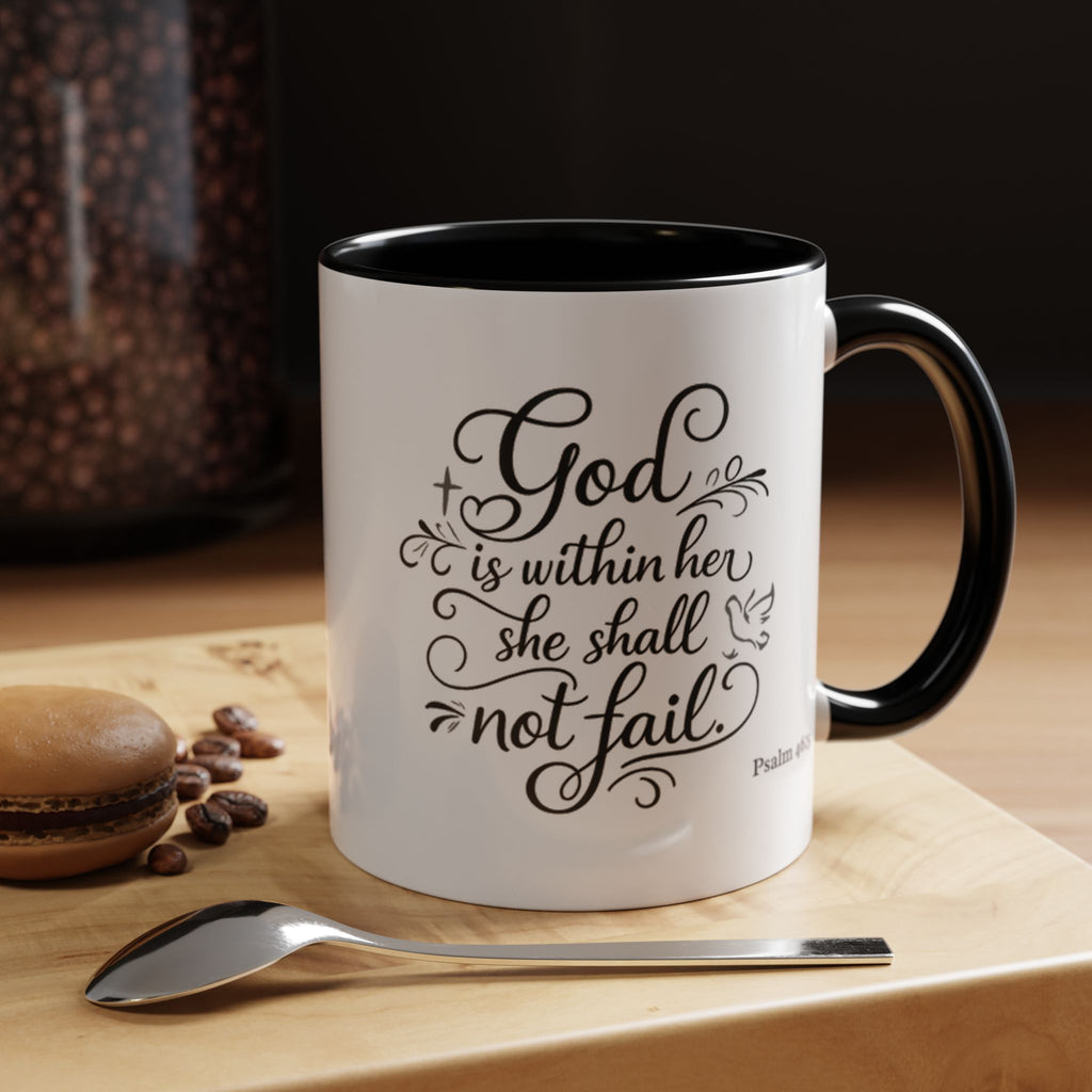 God is Within Her Motivational | Inspirational Christian Faith Coffee Mug