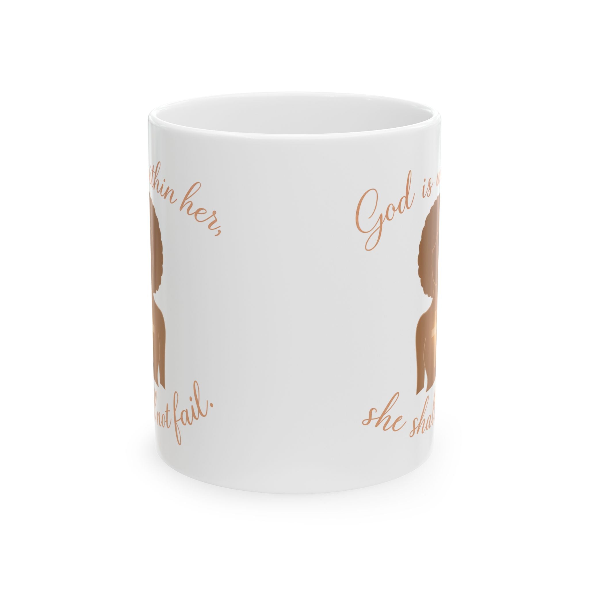 God Is Within Her, She Shall Not Fail | Women's Christian Faith-Based Ceramic Coffee Mug