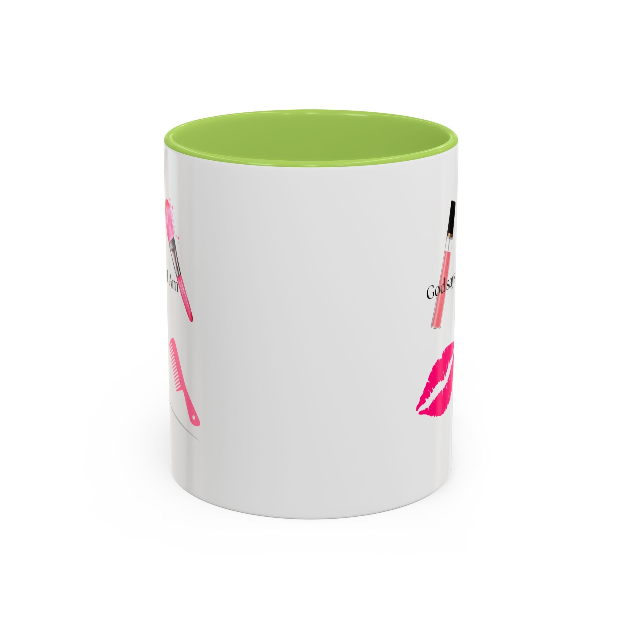 God Says I Am Beautiful Mug | Christian Inspirational Affirmation Coffee Cup for Women