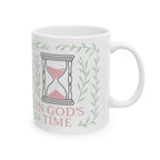In God's Time Floral | Christian Faith-based Women's Motivational Coffee mug