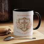 No Weapon Formed Against Me | Floral Women's Coffee Mug, Inspirational Bible Verse