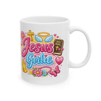 Jesus Girlie Coffee Mug — Cute Christian Women's Ceramic Mug (11oz)