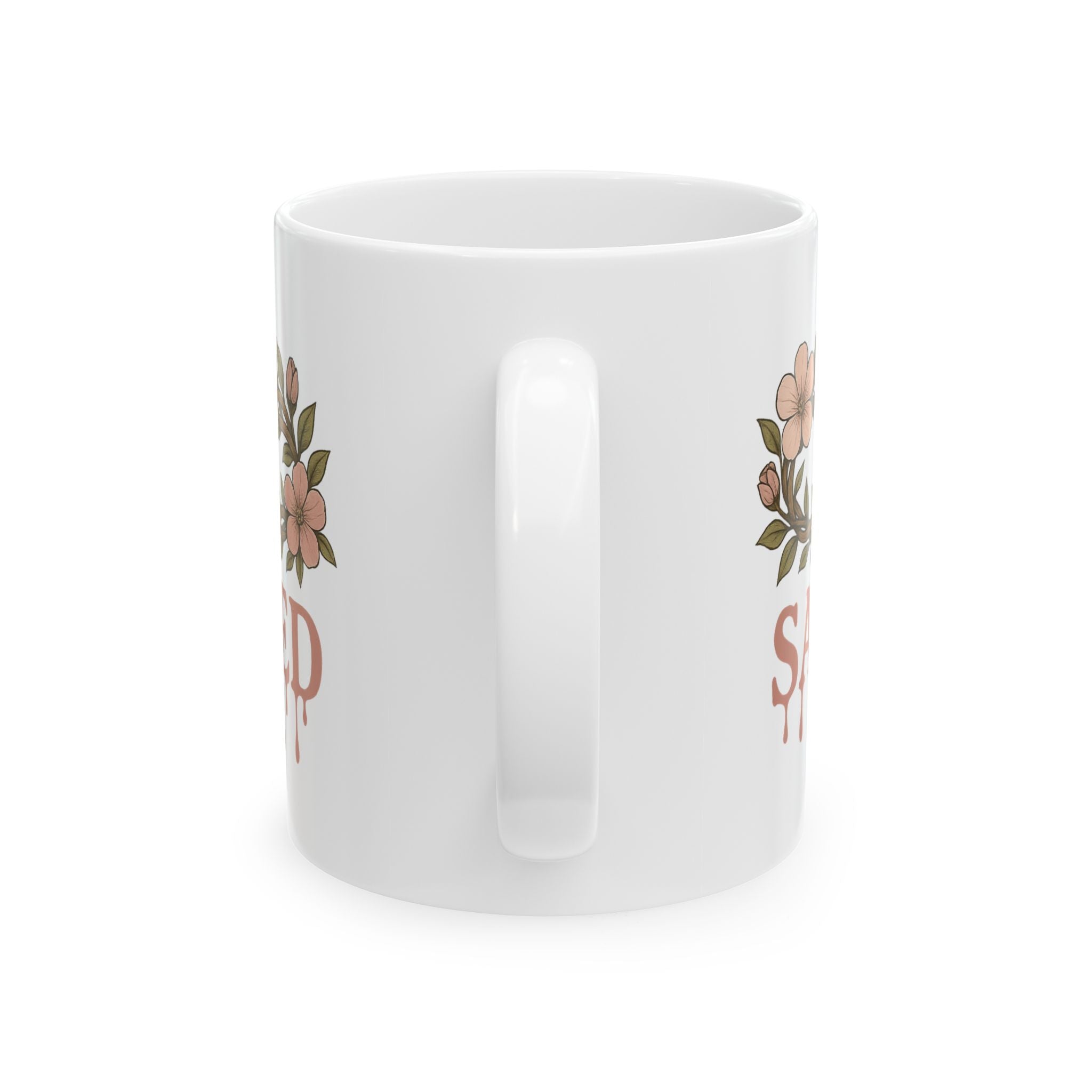 Saved | Christian Faith-Based Floral Coffee mug