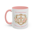 No Weapon Formed Against Me | Floral Women's Coffee Mug, Inspirational Bible Verse