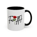 Faith Rose Mug – Inspirational Christian Coffee Cup with Elegant Red Rose Design