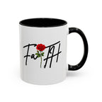 Faith Rose Mug – Inspirational Christian Coffee Cup with Elegant Red Rose Design