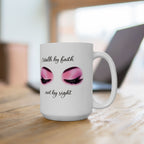 Walk by Faith | Christian Women's Faith-Based Inspirational Cute Coffee Mug