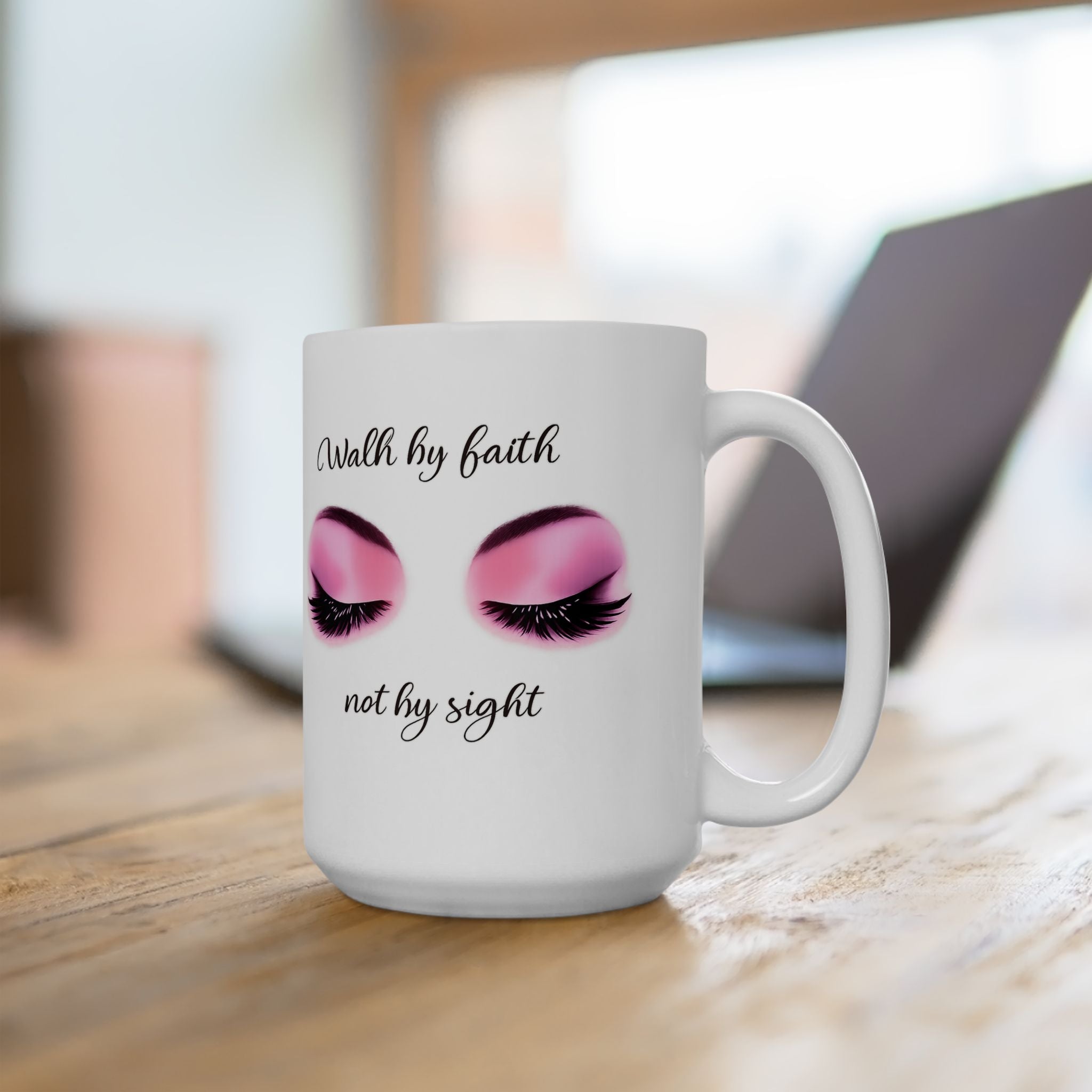 Walk by Faith | Christian Women's Faith-Based Inspirational Cute Coffee Mug
