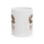Saved | Christian Faith-Based Floral Coffee mug