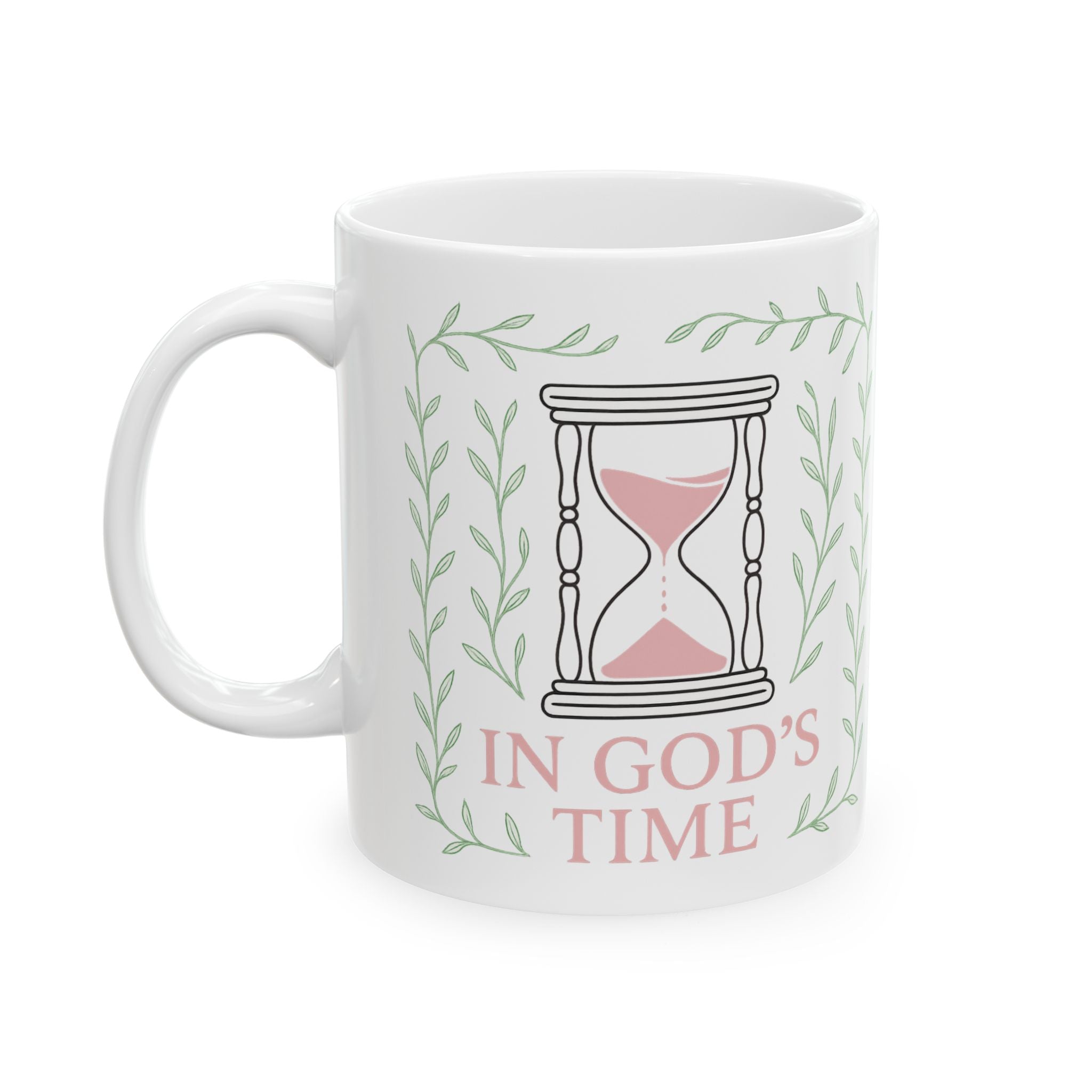 In God's Time Floral | Christian Faith-based Women's Motivational Coffee mug