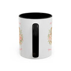 No Weapon Formed Against Me | Floral Women's Coffee Mug, Inspirational Bible Verse