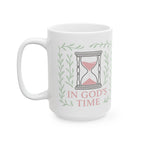 In God's Time Floral | Christian Faith-based Women's Motivational Coffee mug