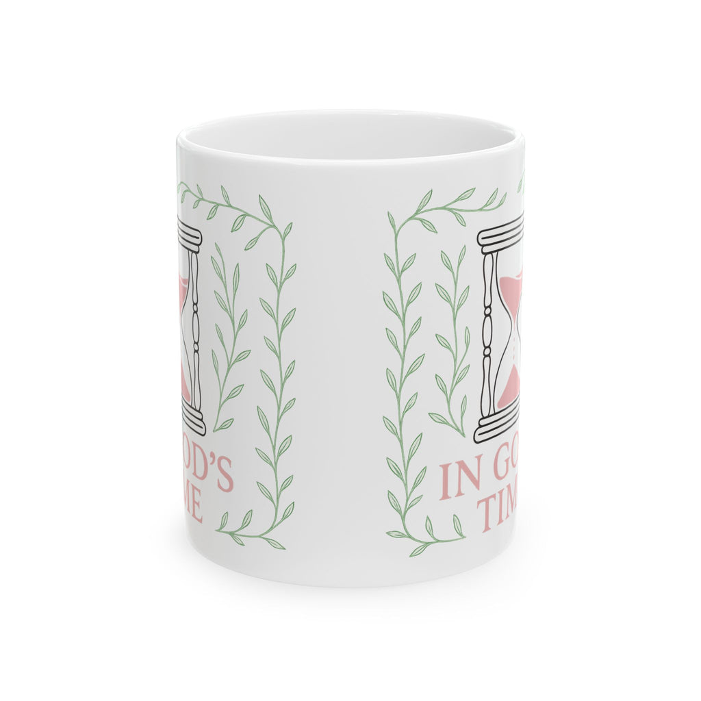 In God's Time Floral | Christian Faith-based Women's Motivational Coffee mug