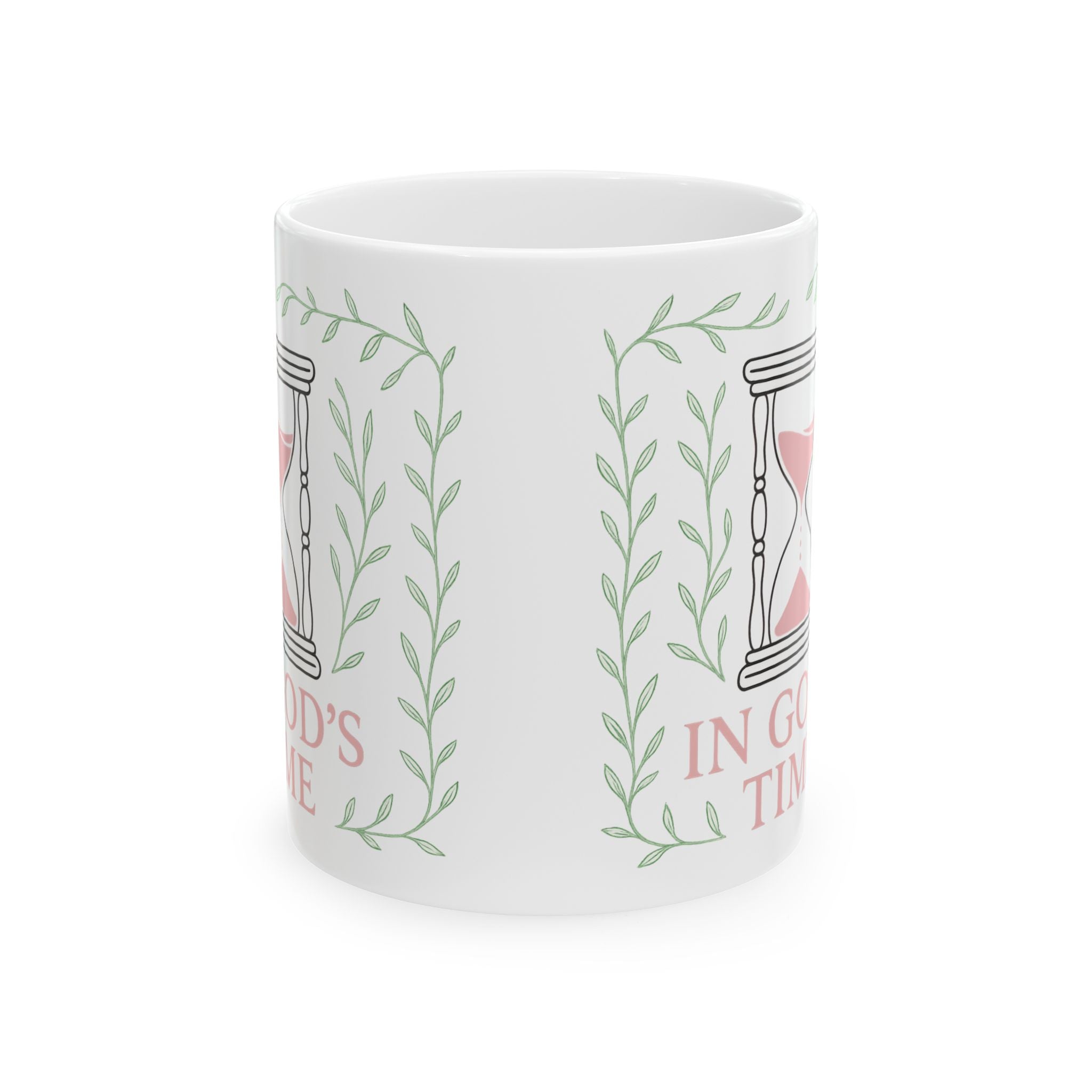 In God's Time Floral | Christian Faith-based Women's Motivational Coffee mug