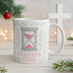 In God's Time Floral | Christian Faith-based Women's Motivational Coffee mug