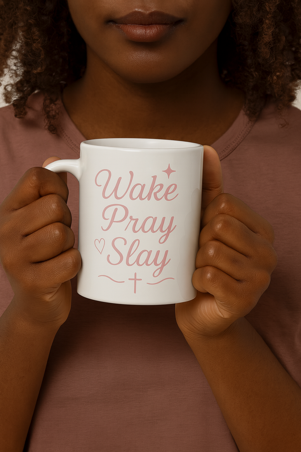 Wake, Pray, Slay | Christian Faith-Based Women's Ceramic Coffee Mug