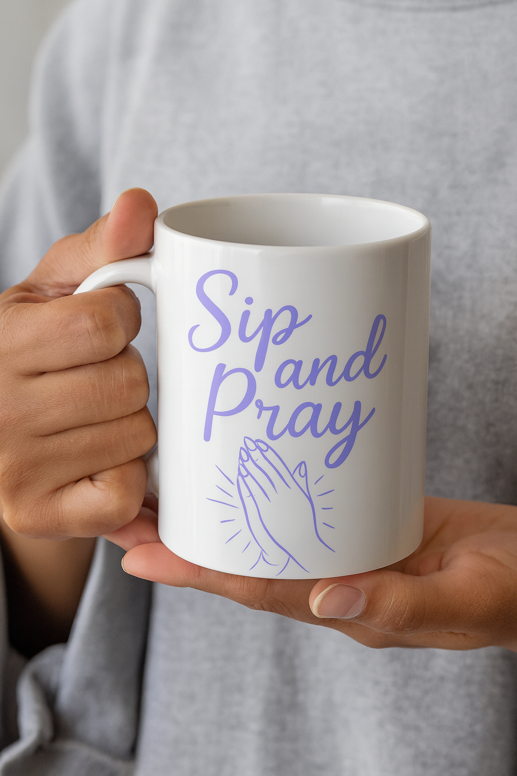 Sip and Pray Coffee Mug | Women's Christian Faith-Based Gift