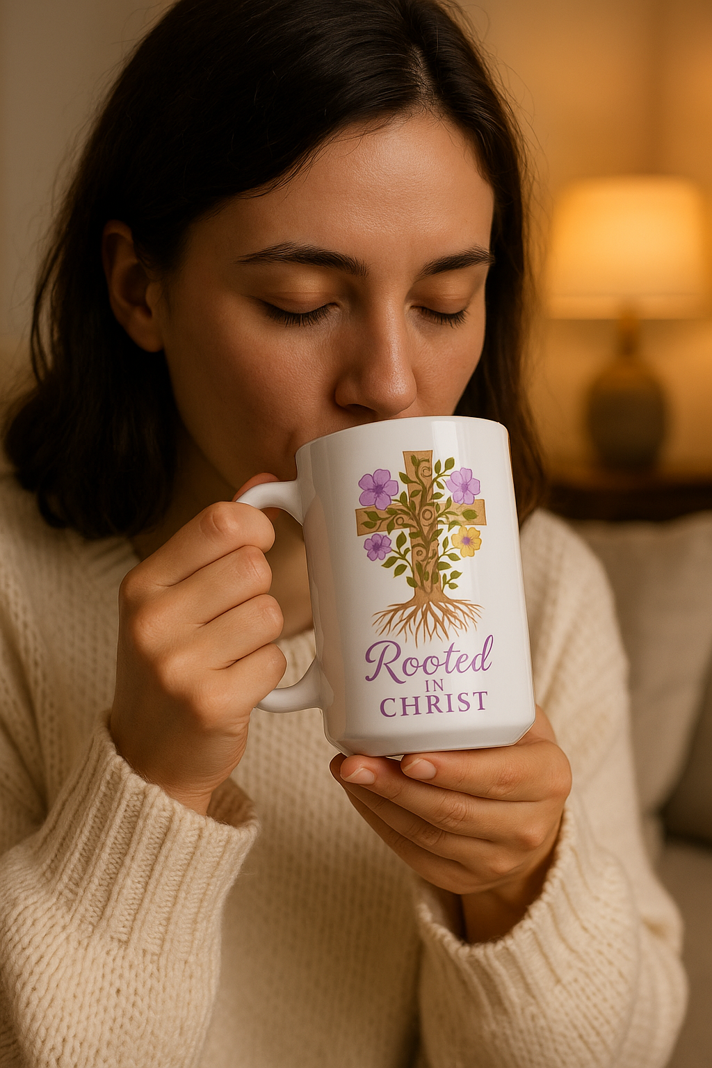 Rooted in Christ | Christian Faith-Based Motivational Coffee Mug