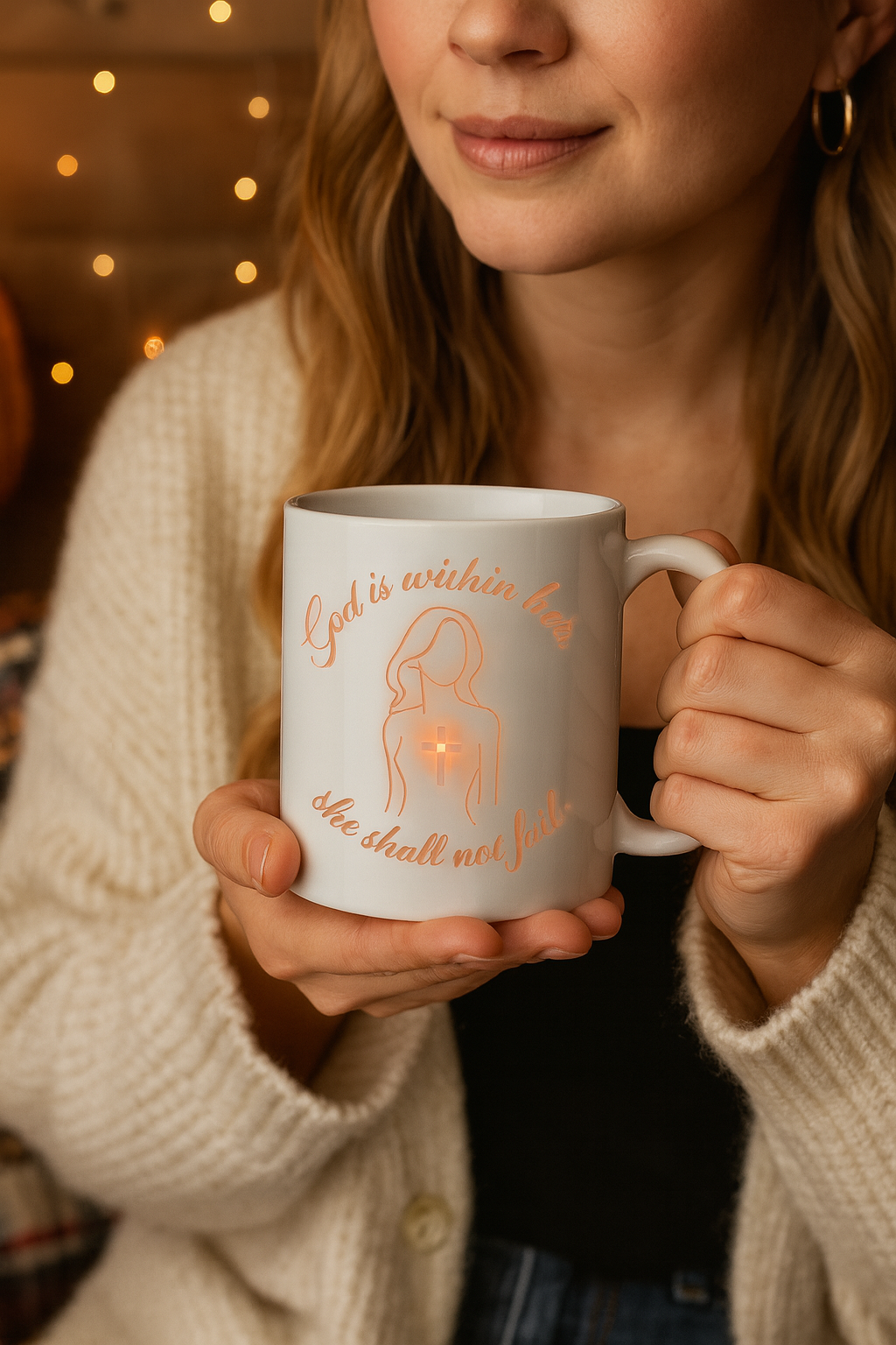 God Is Within Her, She Shall Not Fail | Women's Christian Faith-Based Ceramic Coffee Mug