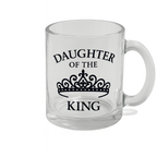 Daughter of the King | Premium Glass, Clear 10oz Christian Faith-Based Coffee Mug