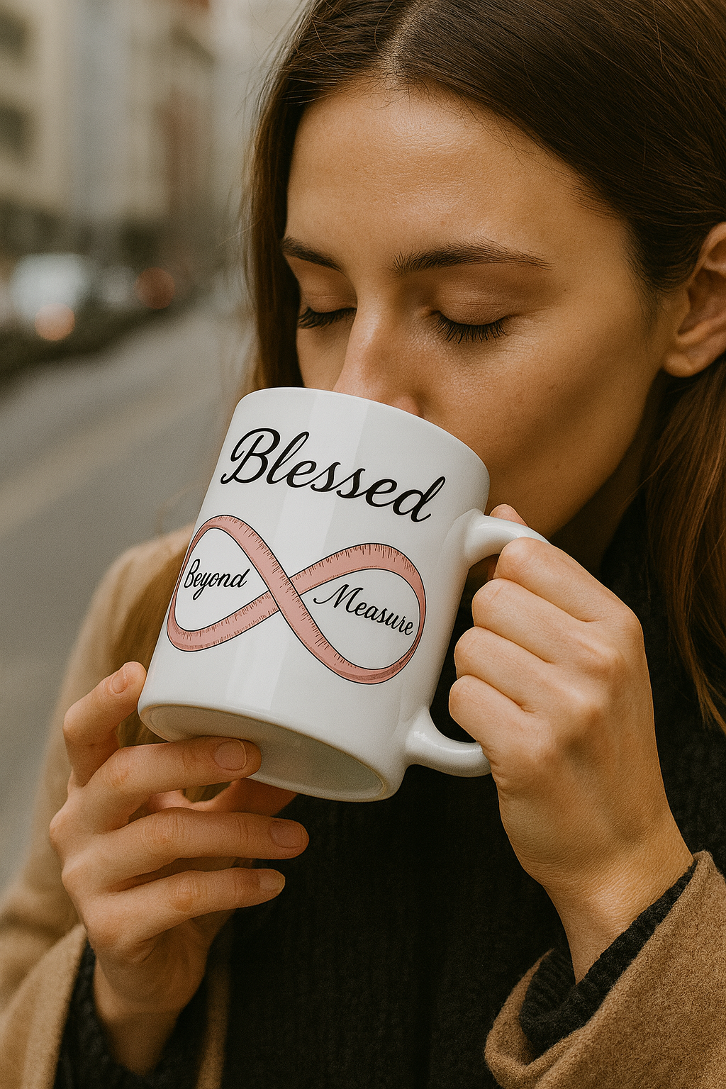 Blessed Beyond Measure | Christian Faith-Based Women's Ceramic Coffee Mug