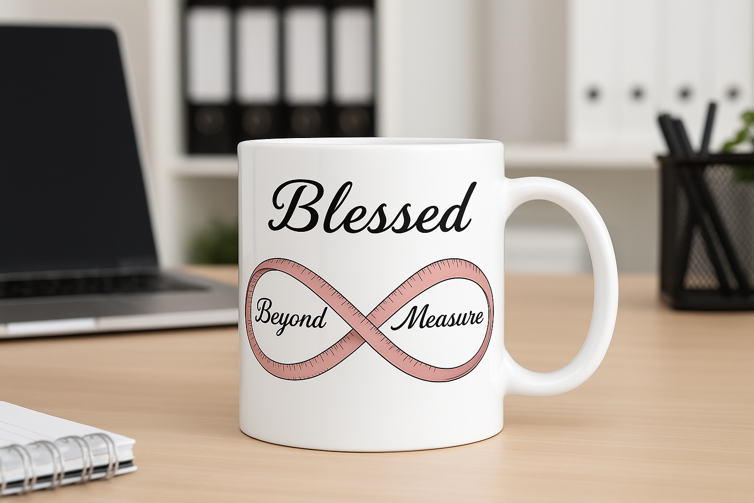 Blessed Beyond Measure | Christian Faith-Based Women's Ceramic Coffee Mug