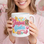 Jesus Girlie Coffee Mug — Cute Christian Women's Ceramic Mug (11oz)