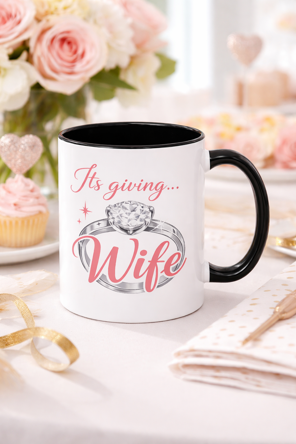 It’s Giving… Wife Mug | Elegant Bridal Coffee Mug | Faith-Inspired Gift for Wives & Brides