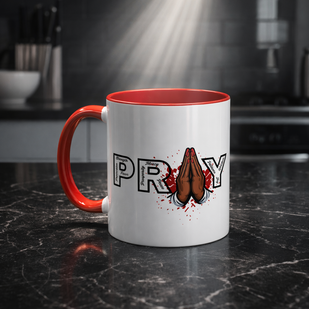 PRAY Mug – Christian Prayer Coffee Cup for Faith & Encouragement