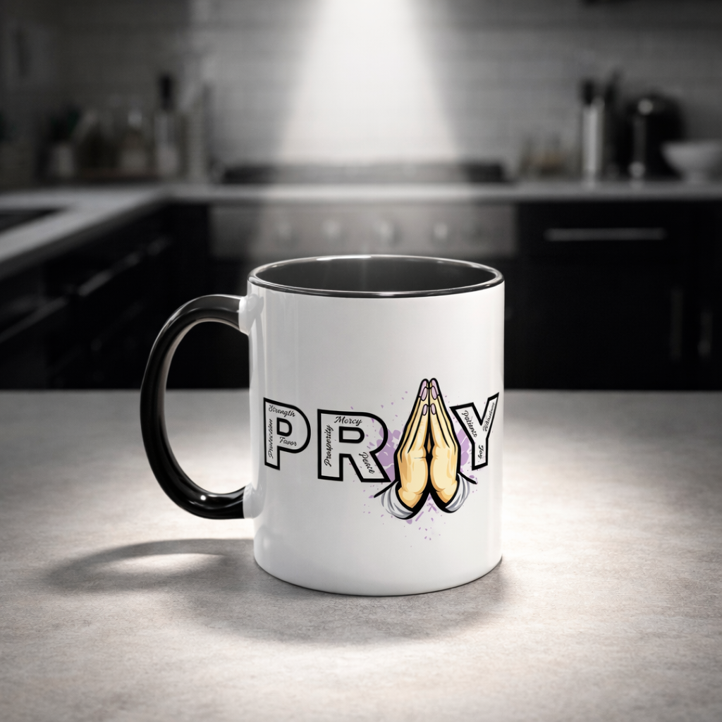 PRAY Mug – Christian Prayer Coffee Cup for Faith & Encouragement