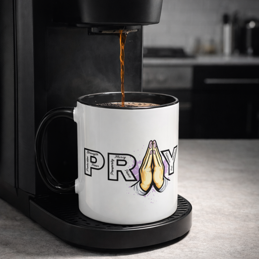 PRAY Mug – Christian Prayer Coffee Cup for Faith & Encouragement