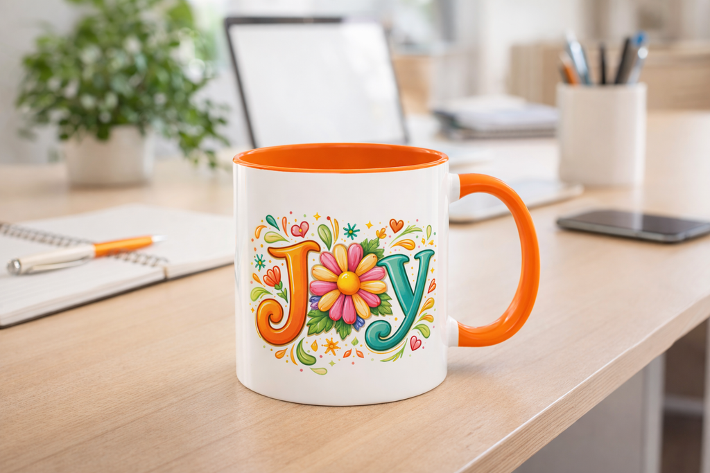 Joy Christian Mug | Floral Faith Coffee Cup