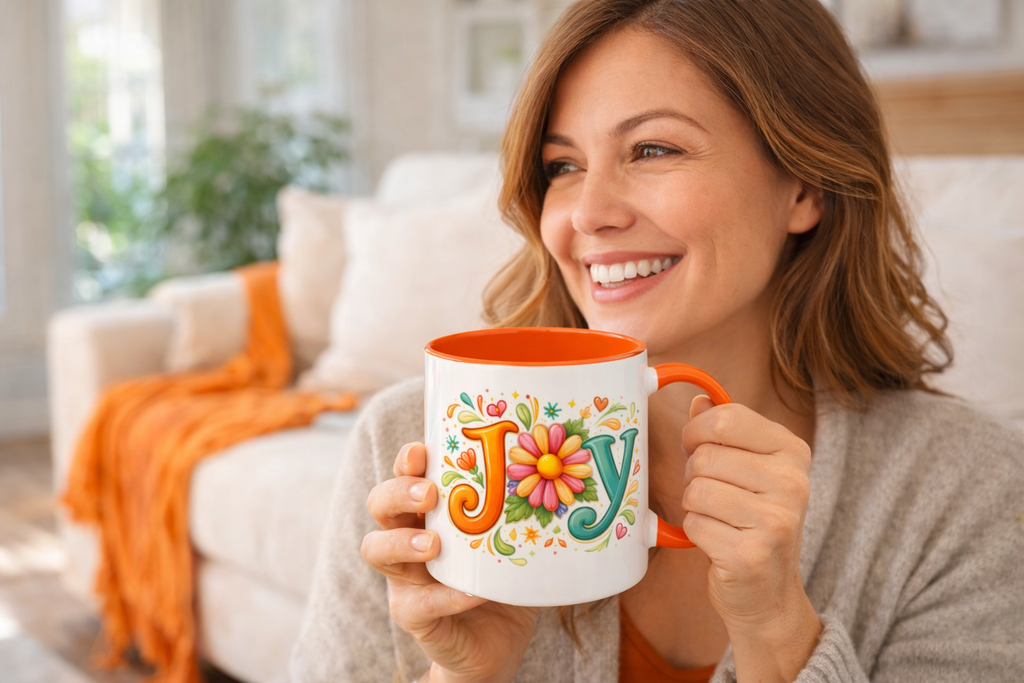 Joy Christian Mug | Floral Faith Coffee Cup