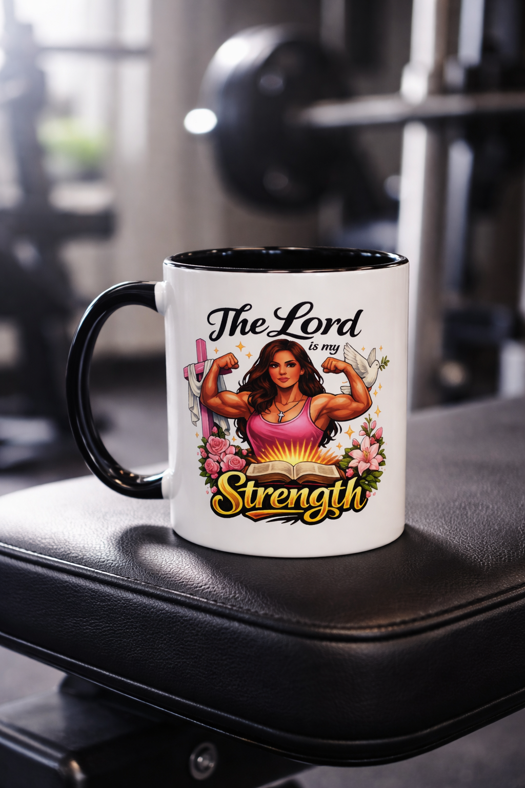 The Lord Is My Strength Coffee Mug | Christian Faith gift for Women
