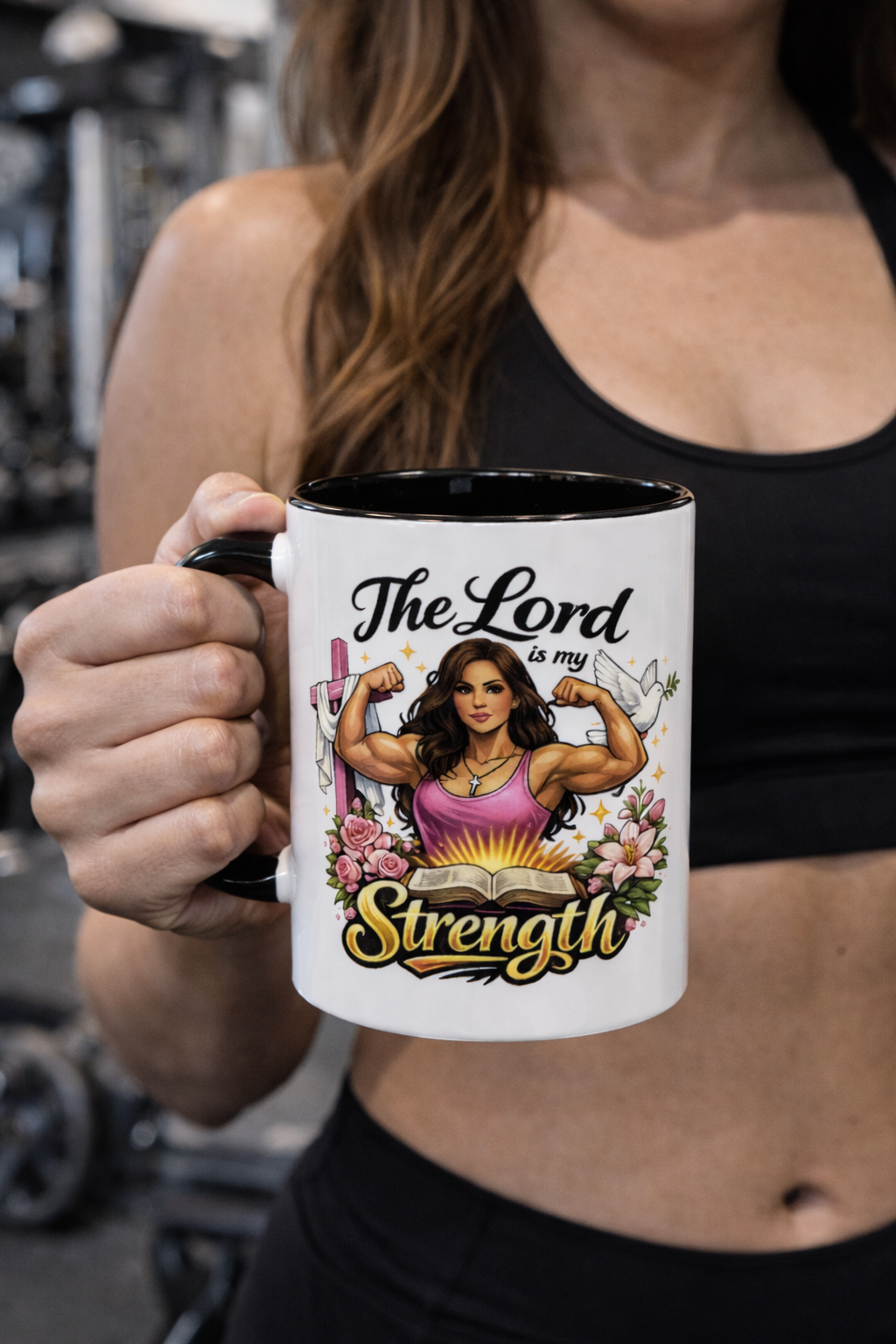The Lord Is My Strength Coffee Mug | Christian Faith gift for Women