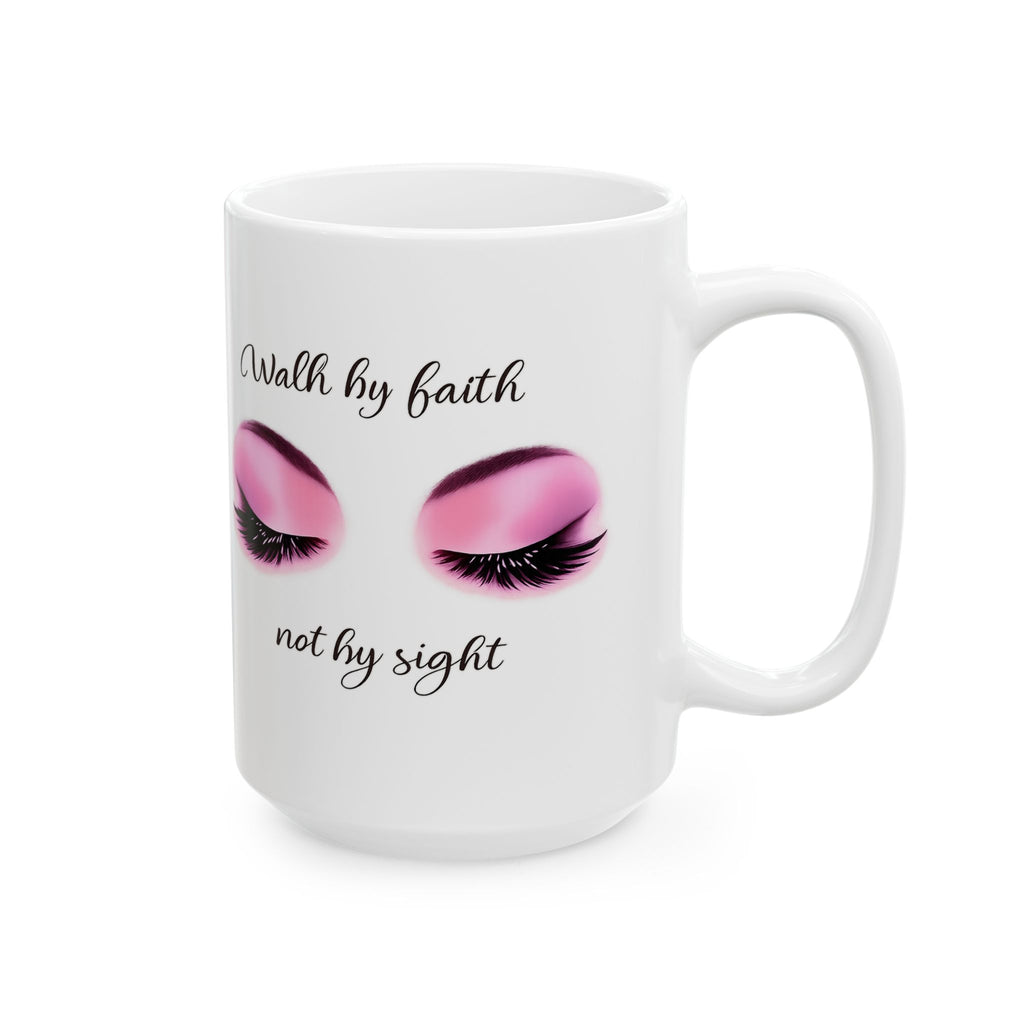 Walk by Faith | Christian Women's Faith-Based Inspirational Cute Coffee Mug