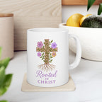 Rooted in Christ | Christian Faith-Based Motivational Coffee Mug