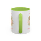 No Weapon Formed Against Me | Floral Women's Coffee Mug, Inspirational Bible Verse