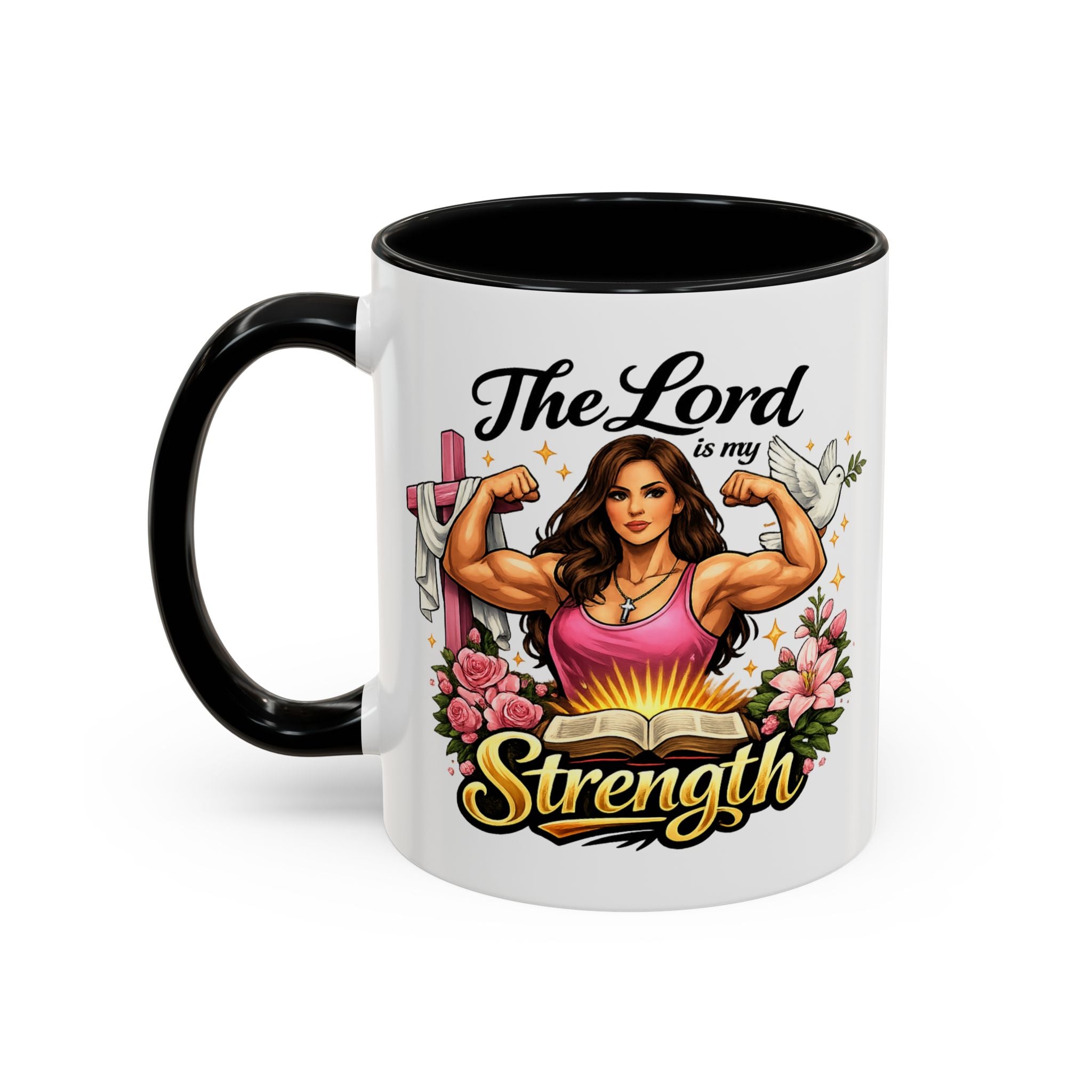 The Lord Is My Strength Coffee Mug | Christian Faith gift for Women