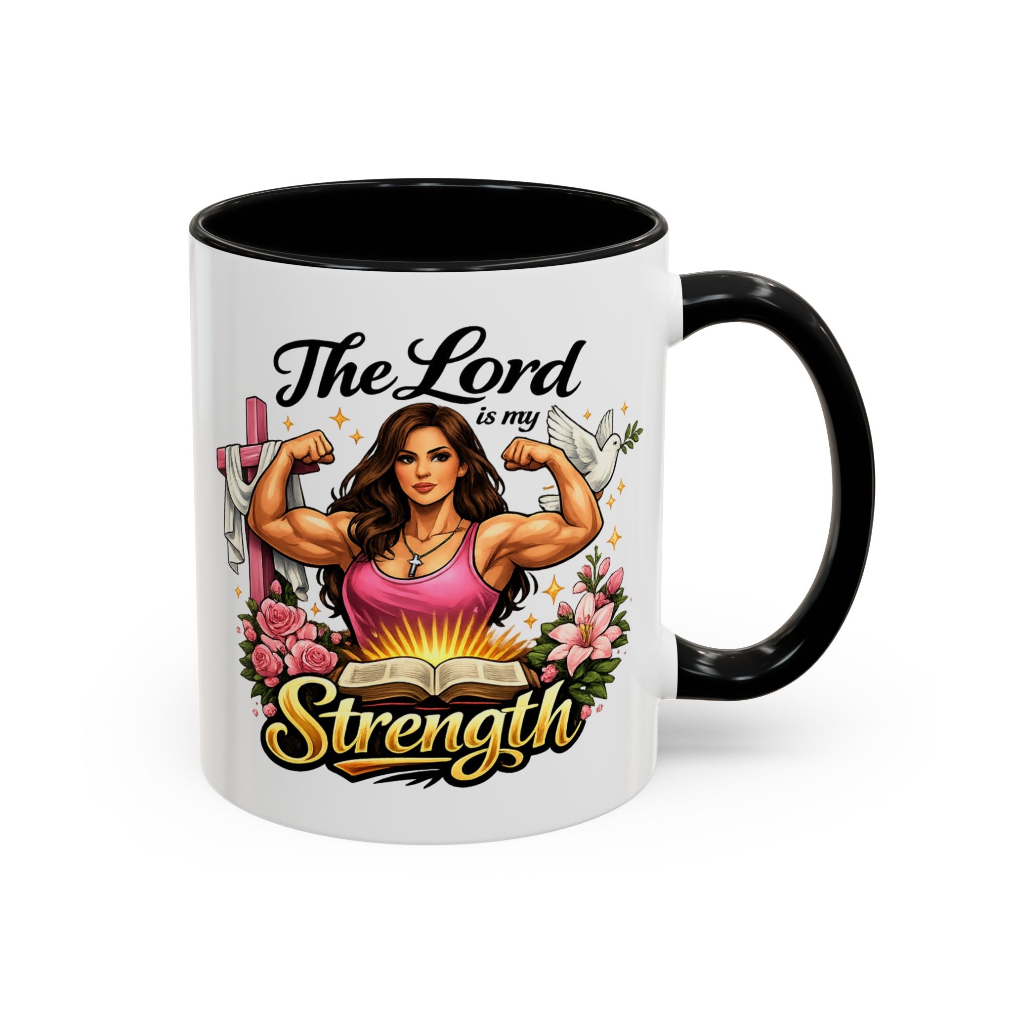 The Lord Is My Strength Coffee Mug | Christian Faith gift for Women