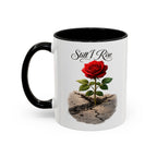 Still I Rise Rose Mug | Inspirational Faith Coffee Cup for Strength & Encouragement