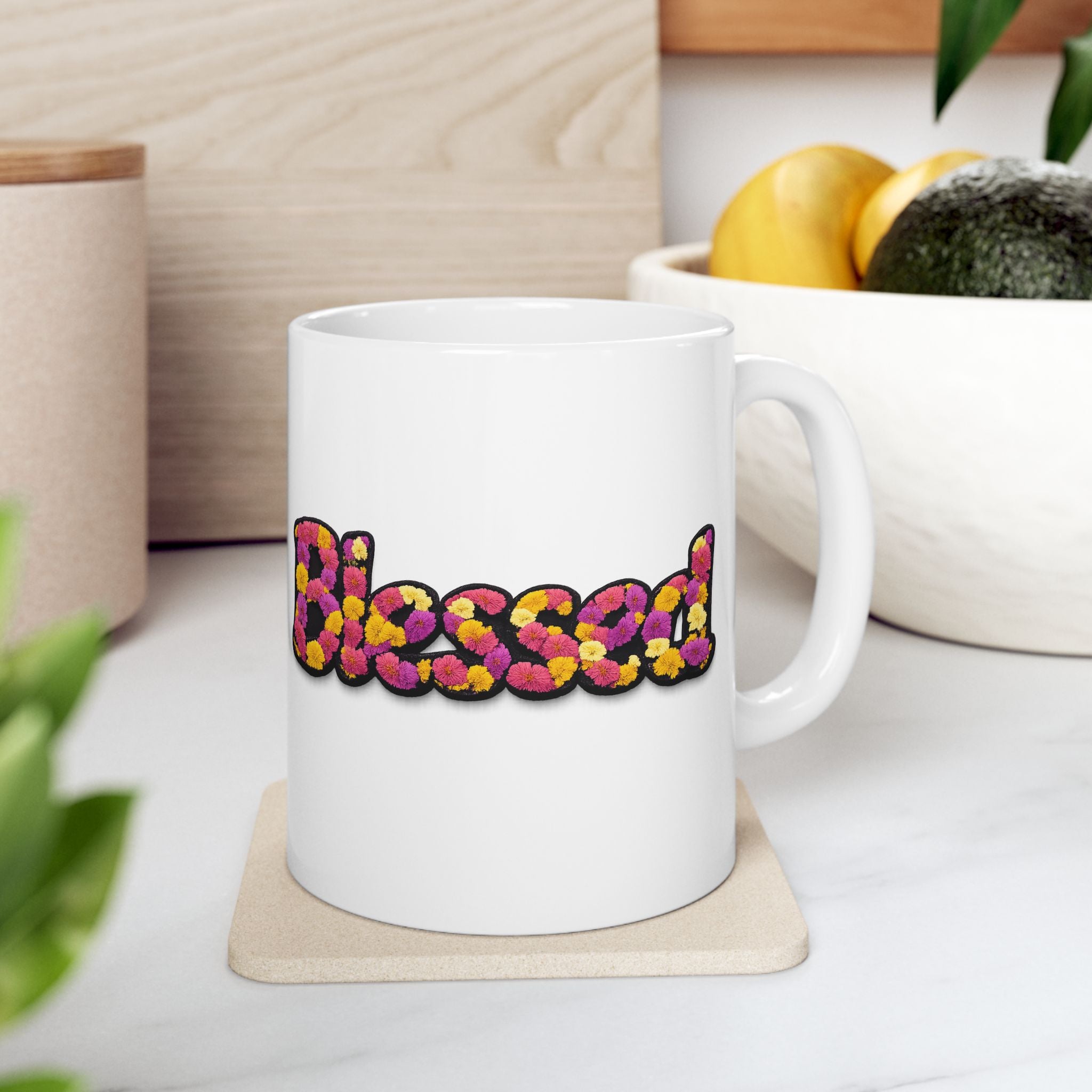 Blessed | Christian Women’s Floral Coffee Mug
