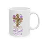 Rooted in Christ | Christian Faith-Based Motivational Coffee Mug