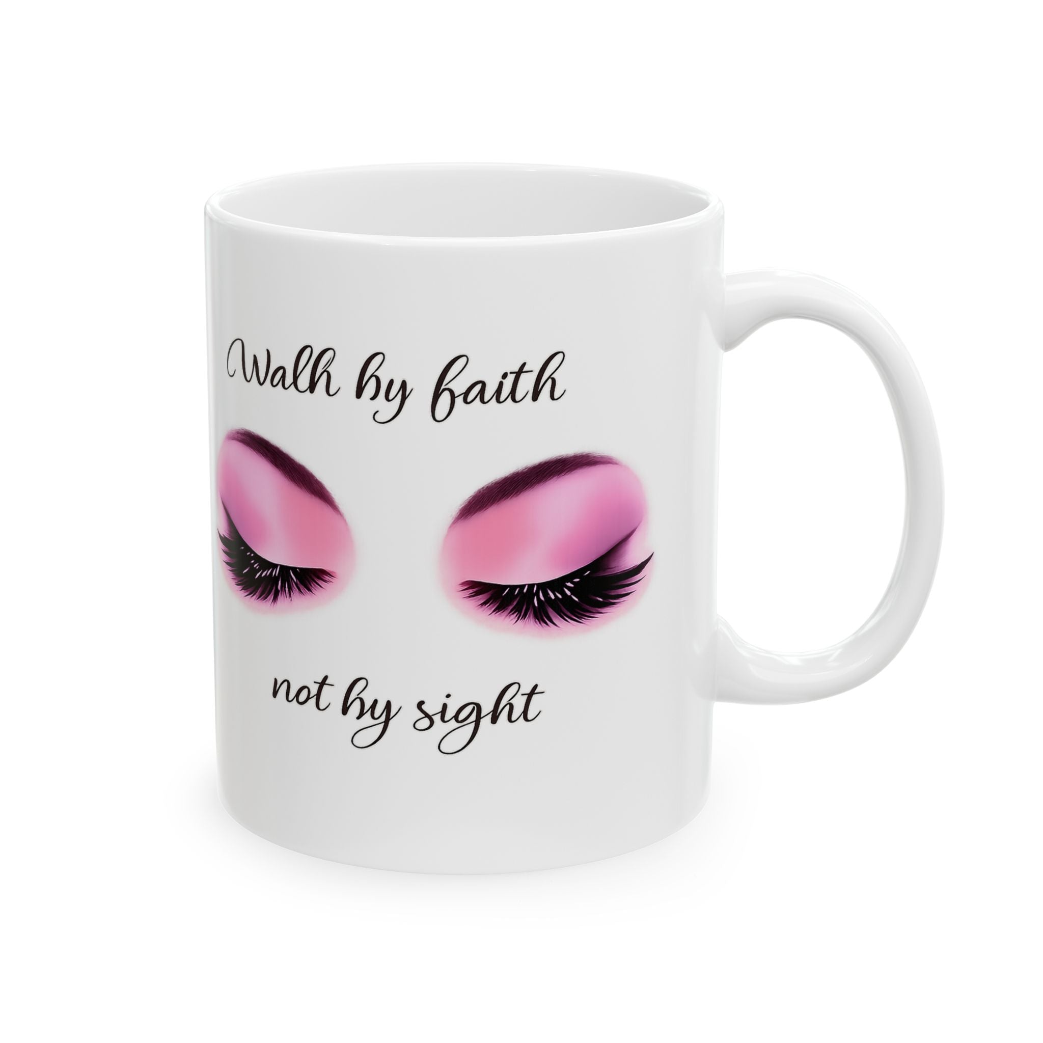Walk by Faith | Christian Women's Faith-Based Inspirational Cute Coffee Mug